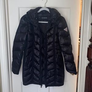 Black puffer coat